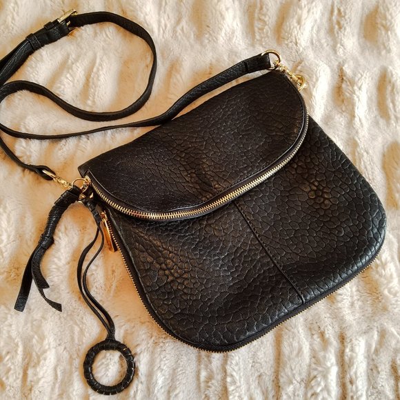 Vince Camuto Bags Vince Camuto Pebbled Black Leather Crossbody